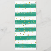 Tropical Boy Sloth Baby shower Menu (Achterkant)