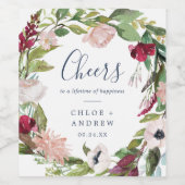 Tropical Breeze Chevaux Mariages Étiquettes de vin (Étiquettes simples)