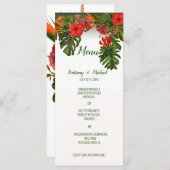 Tropical Breeze Floral Wedding Menu (Voorkant / Achterkant)