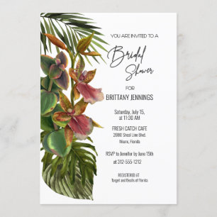 Tropical Breeze Orchid Botanical Vrijgezellenfeest Kaart