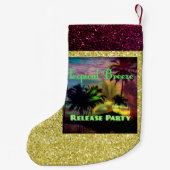 Tropical Breeze Release Party Meerkleurig Goud Kleine Kerstsok (Achterkant)