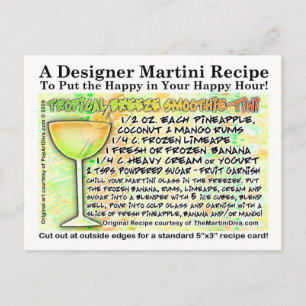 Tropical Breeze Smoothie Martini Recept Briefkaart