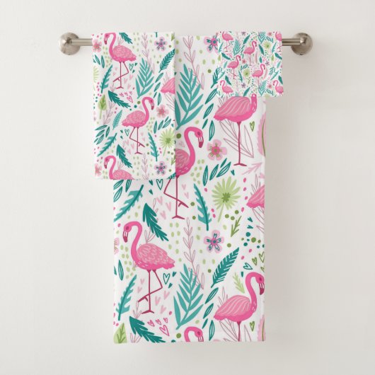 Tropical Breezy rose Flamingo Pattern (En situation)