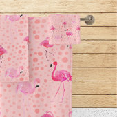 Tropical Breezy rose Flamingo Pattern