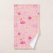 Tropical Breezy rose Flamingo Pattern (Serviette à main)