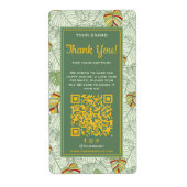 Tropical Business Dank u doos zegel label QR-code (Voorkant)