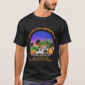 Tropical Camping Motorhome Aangepaste tekst T-shirt (Voorkant)