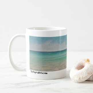 Tropical Caribbean Beach Paradise Café Mug