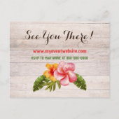 Tropical Caribbean Beach Sunset Event Briefkaart (Achterkant)