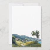 Tropical Caribbean Elopement Wedding Reception Kaart (Achterkant)