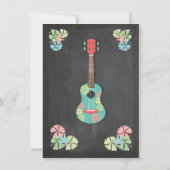 Tropical Chalkboard Luau Baby Douche invitations (Dos)