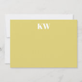 Tropical Chartreuse Monogram Initials Personalized Bedankkaart (Voorkant)