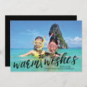 Tropical chauffez le carte photo plat de vacances (Devant / Derrière)