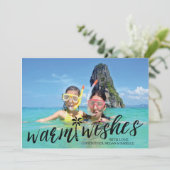 Tropical chauffez le carte photo plat de vacances (Debout devant)