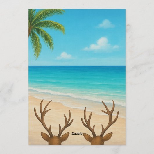 Tropical Christmas Beach Party Invitation (Dos)