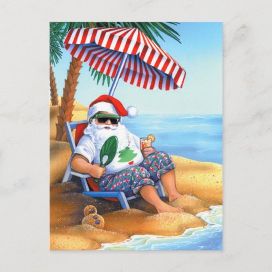 Tropical Christmas briefkaart (Voorkant)