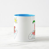 Tropical Christmas Chien Mug (Centre)