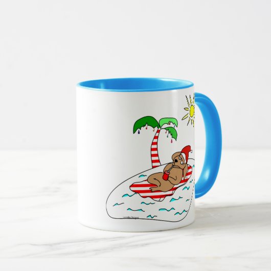 Tropical Christmas Chien Mug (Devant droit)