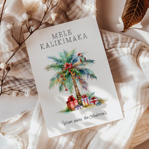 Tropical Christmas Flat Holiday Kaart