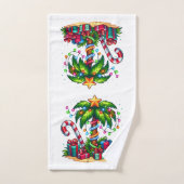 Tropical Christmas Holiday Palm Tree (Serviette à main)