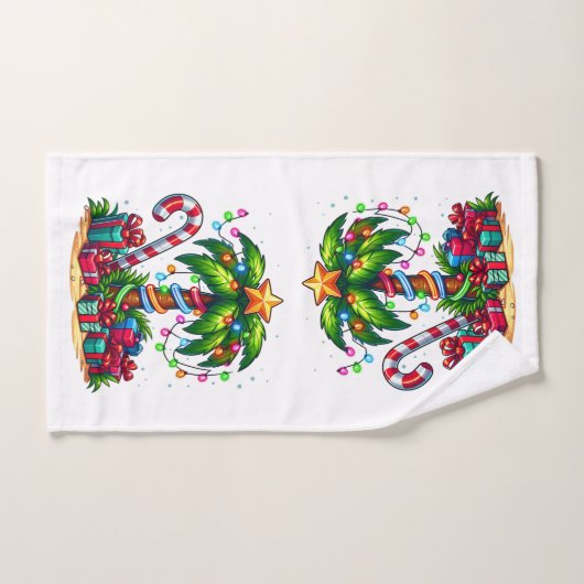 Tropical Christmas Holiday Palm Tree (Serviette à main)