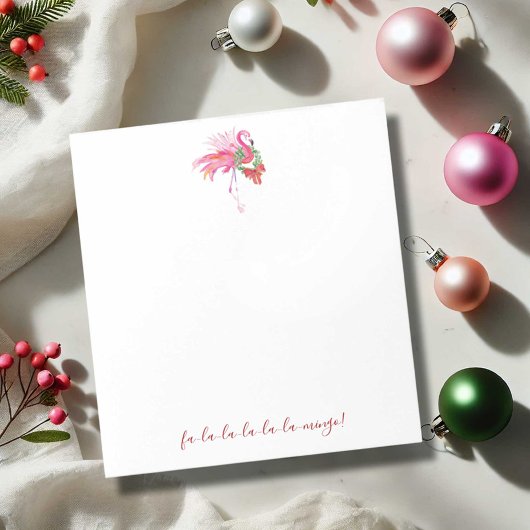 Tropical Christmas Notitieblokken Roze Flamingo
