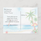 Tropical Christmas Personalized Feestdagenkaart (Achterkant)