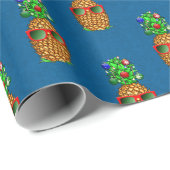Tropical Christmas Pineapple Warm Xmas Cadeaupapier (Rol Hoek)