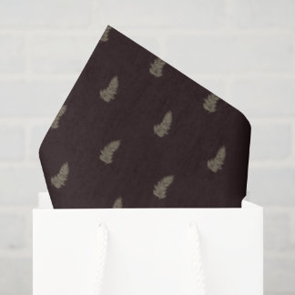 Tropical Christmas Sage Green Black Palm Leaf Tissuepapier