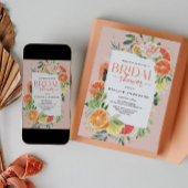Tropical Citrus Bridal Douche Invitation Citron