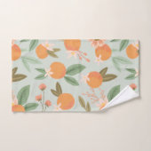 Tropical Citrus Floral Mint Green (Serviette à main)