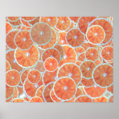 Tropical Citrus Fruit Oranges Tangerine Slices | Poster (Voorkant)