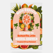 Tropical Citrus Pickleball Réception de Mariage Bi (Recto)