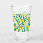 TROPICAL Citrus ZOMER FRUIT Bloem citroen Slice Glas (Achterkant)