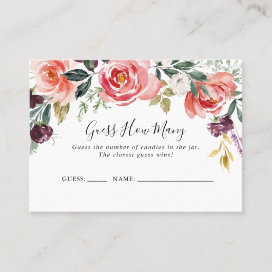 Tropical Colorful Summer Devinez Combien De Carte  (Devant)