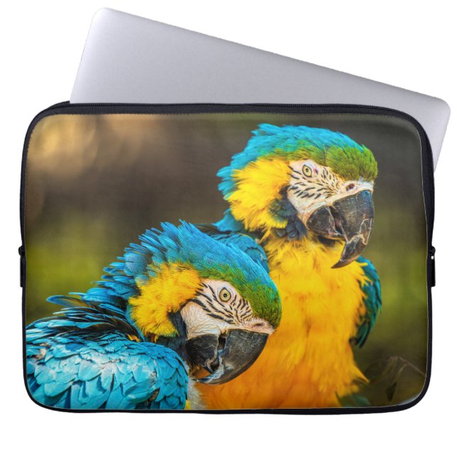 Tropical Companions Wildlife Photo Wall Art Print Laptop Sleeve (Voorkant)