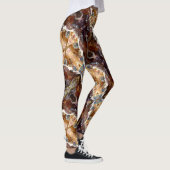Tropical Coral Ocean Pattern Brown Leggings (Rechts)