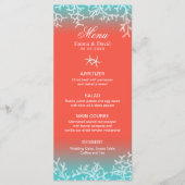 Tropical Coral Reef Starfish Plage Menu Mariage (Devant)