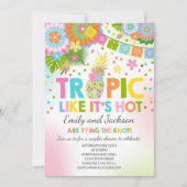 Tropical Couples Douche Invitation Douche Tropical (Devant)