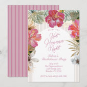 Tropical Cuban Bachelorette Invitation (Devant / Derrière)