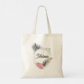 Tropical Custom Name Tote Bag (Dos)