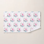 Tropical Cute drôle d'aquarelle flamingo (Serviette à main)
