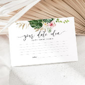 Tropical Date idées nuit. Carte de jonction de dat