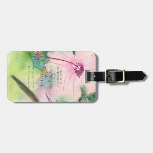 Tropical Destination Wedding Bagagelabel (Voorkant horizontaal)