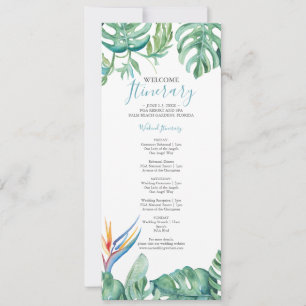 Tropical Destination Wedding Route Sjabloon Kaart