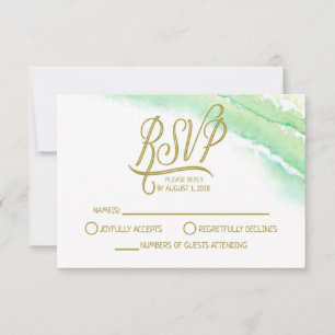 Tropical Destination Wedding RSVP Response Kaart