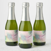 Tropical Destination Wedding Sparkling Wijnetiket (Flessen)