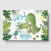 Tropical Dino Baby shower Invité Livre conte histo (Recto)