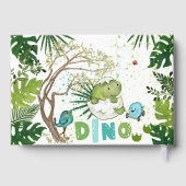 Tropical Dino Baby shower Invité Livre conte histo (Verso)