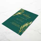 Tropical Disco Faire-part de mariage Gold Turquois (Rotation)